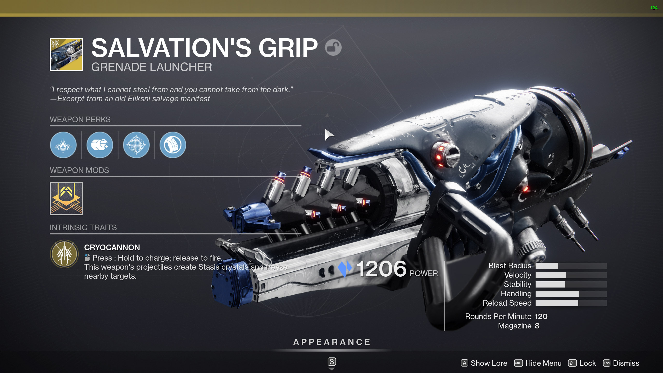 Salvation’s Grip- How to Obtain the Stasis Grenade Launcher in Destiny 2 Beyond Light