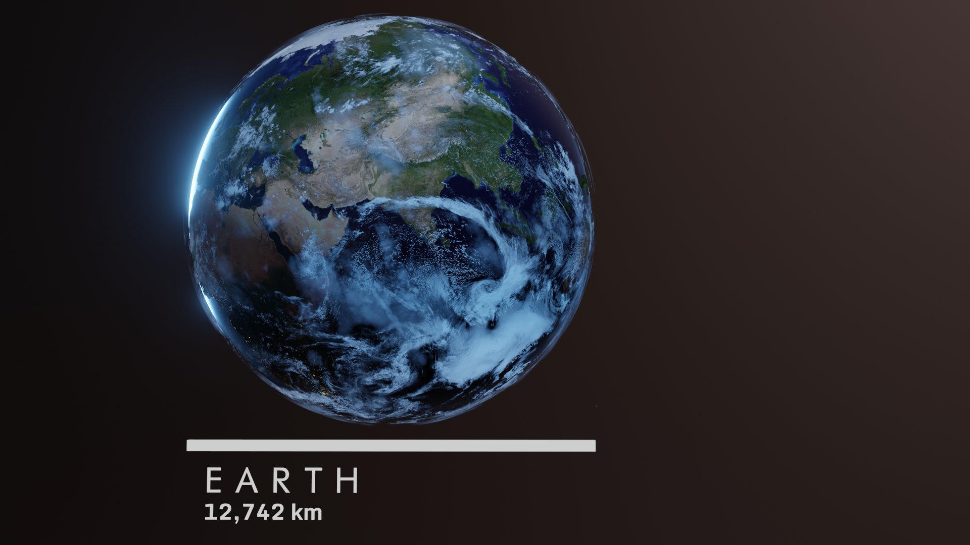 Destiny 2's Traveler, Pyramid, And Earth Sizes Side By Side