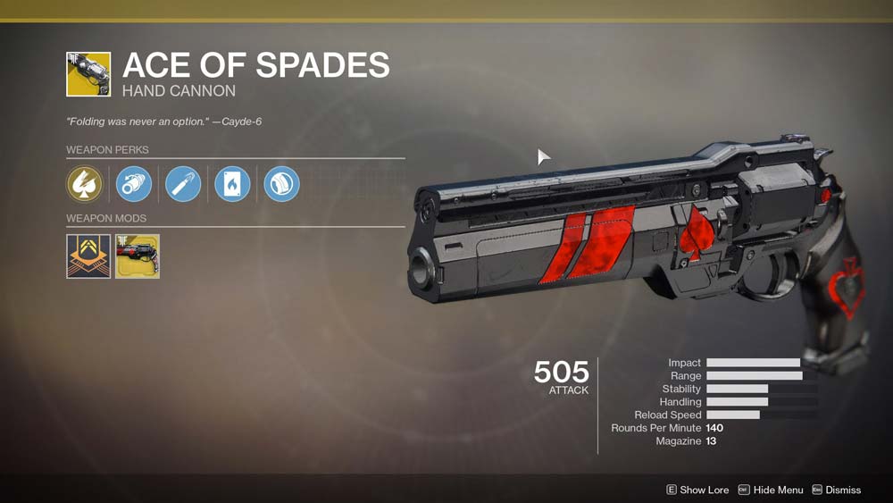 ace of spades destiny 2